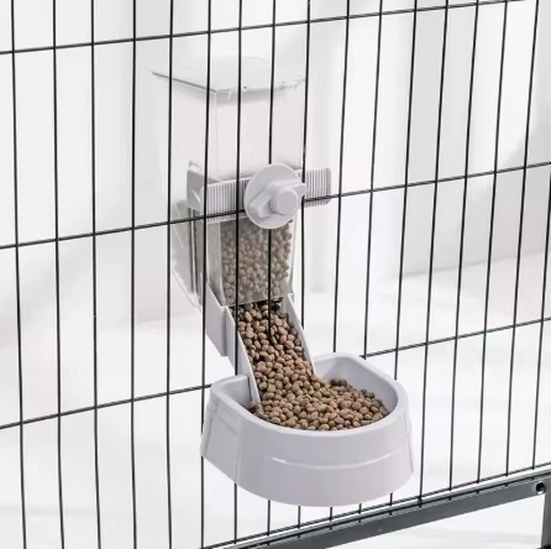 Automatic Pet Bowls Cage Hanging Feeder Pet Water Bottle Food Container Dispenser Bowl for Puppy Cats Rabbit Pet Feeding Product