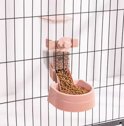 Automatic Pet Bowls Cage Hanging Feeder Pet Water Bottle Food Container Dispenser Bowl for Puppy Cats Rabbit Pet Feeding Product