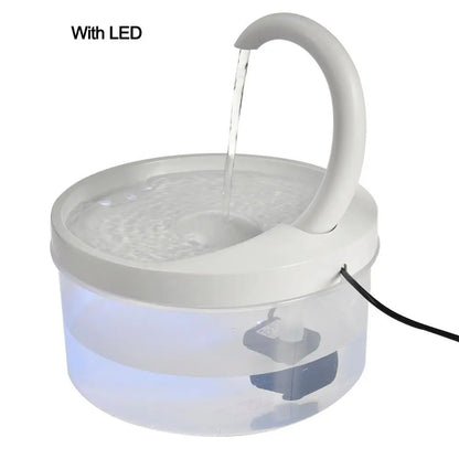 2L Pet Cat Fountain LED Blue Light USB Powered Automatic Water Dispenser Cat Feeder Drink Filter for Cats Dogs Pet Supplier
