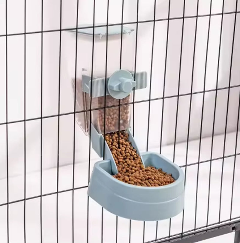 Automatic Pet Bowls Cage Hanging Feeder Pet Water Bottle Food Container Dispenser Bowl for Puppy Cats Rabbit Pet Feeding Product